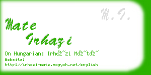 mate irhazi business card